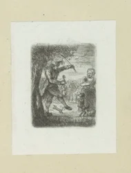Straatmuzikant はダンス hond にレイプを置きます The Compleat Work of Etchings by John Chalon / Oeuvre Complette des Eaux Fortes par Jean Chalon (シリーズ名)