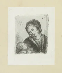 Vrouw en kind The Compleat Work of Etchings by John Chalon / Oeuvre Complette des Eaux Fortes par Jean Chalon (シリーズ名)