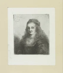 彼女の髪に真珠のネックレスを持つ女性 The Compleat Work of Etchings by John Chalon / Oeuvre Complette des Eaux Fortes par Jean Chalon (シリーズ名)