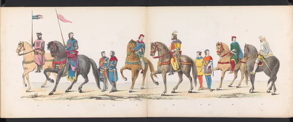 ライデン学生の仮面舞踏会、1865年（プレート12） 1865 年 6 月 6 日にライデン学生団のメンバーが開催した衣装を着た行進。