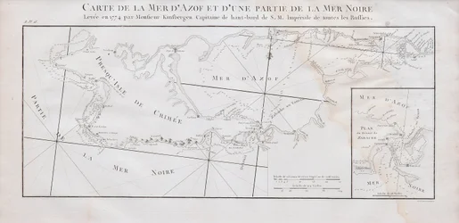クリミアとアゾフ海の地図、1774 年