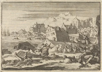 1692 年にポート ロイヤルの街を破壊したジャマイカの地震