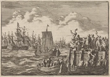 ウィリアム 3 世は艦隊と共にイギリスに向けて出発、1688 年