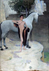 Le lac noir - Black Lake - Jan Preisler (1872-1918)の作品。油彩・キャンバス