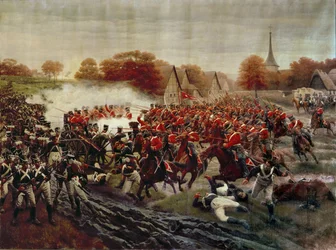 砲撃するコサック（油彩・キャンバス