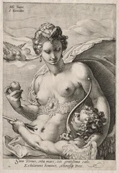 金星とキューピッド、c。 1595年。
