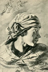 17世紀半ばの後半、1943年の若い女性の頭。