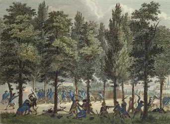 シャンゼリゼのマルセイユ、1792年6月30日、レイニエヴィンケレス（1741-1816）とダニエルフライデー（1765-1822）によって彫刻