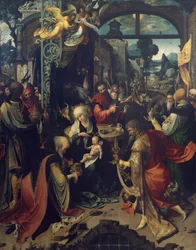 Birth of Jesus, central panel of triptych by Jan de Beer (circa 1475-1528), oil on canvas   1463376   ja       japanese Successfully Translated  Original: Girl in Red (watercolor on paper) Translat: Girl in Red (watercolor on paper) 1448880 ja japanese Suc