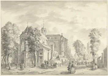 バック グラウンドで Dom とユトレヒトの Pieterskerk