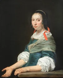「若い女性の肖像」 ヤン・デ・ブレー（約1627-1697）の絵画