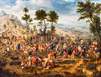 キリストのエルサレム入城 1540年頃 テンペラ、油彩、木（オーク材