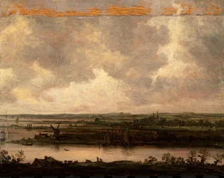 Spaarne川とHaarlemmermeerのパノラマビュー