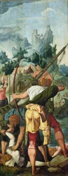 聖ウルスラの三部作と11千人の聖母の右パネル、聖母の殉教、1539年頃