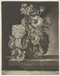 ガラスの花瓶の花