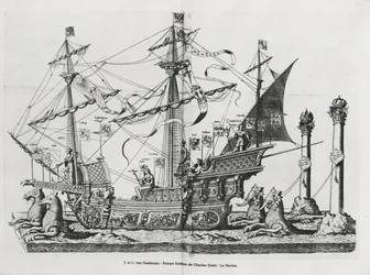 チャールズ5世皇帝の葬列、1559年の凱旋船