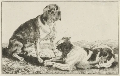 休んでいる 2 匹の犬 動物（シリーズタイトル） ズーグラフィアム（シリーズタイトル）