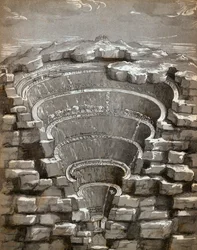 地獄の地図、ダンテスインフェルノ、1587年のイラスト