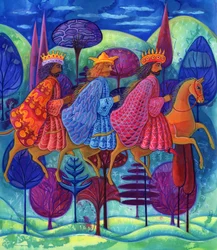 Three Kings Christmas、2004、（ink and gouache）