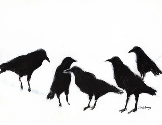 カラスの群れ、2019年頃