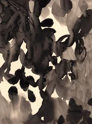Leaves Abstract in Ink, c.2019 (ink on paper)