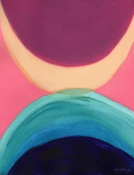 ミッドナイト・サン・ミーティング、2024年頃（ミクストメディア、紙）