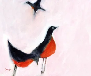 記憶の中の鳥たち 2019年頃 （紙に水彩画）