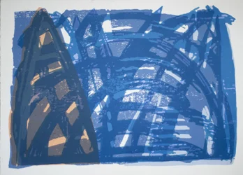 正面（iv）、2014年（チェーンソーの木版画とシルクスクリーン）