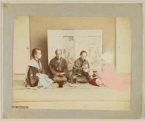 日本の婚礼（手彩色のモノクロ写真