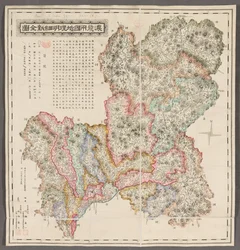 美濃・飛騨の全図です。 川瀬善一著、  1886年