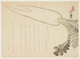 1864年1月大根大根（カラー木版）