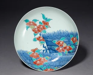 18世紀初頭の料理（下釉の青と上釉のエナメルを施した磁器）