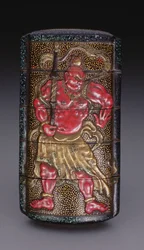 江戸時代の仁王で飾られた印籠（1615-1868）和（漆）