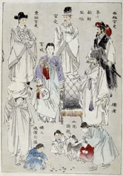 韓国：貴族の民族衣装 - 日本の印刷物