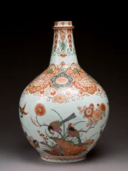 古伊万里オランダ装飾大瓶 17世紀後半 （土器に上絵の具