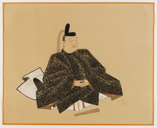 三十六花線のひとつ、アルバムリーフ（紙にインク）