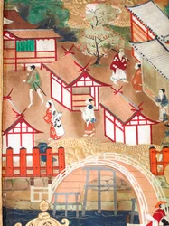 長一屏風 - 八曲一双屏風（絵画）