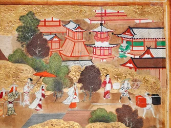長一屏風 - 八曲一双屏風（絵画）