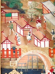 長一屏風 - 八曲一双屏風（絵画）