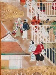 長一屏風 - 八曲一双屏風（絵画）