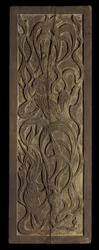 仏教アプサラス（木）のレリーフ彫刻が施されたパネル