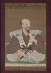戦士の肖像画、掛け軸
