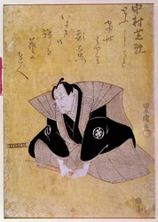 俳優の四代目中村芝翫を表したもの。19世紀の日本の版画。パリ、ギメ美術館、アジア美術博物館