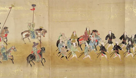 1651年に徳川家綱が継承された当時の名駅1にある駐日韓国第6大使館、おそらく加納増信（1625-94）（巻物）（詳細）