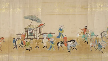 1651年に徳川家綱が継承されたときの名駅1の第6駐韓朝鮮大使館、おそらく加納増信（1625-94）（スクロール塗装）（詳細）（120833も参照）