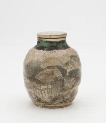 煎茶用茶壺、おそろい蓋付き、京都関連商品、煎茶壺（煎茶坪）