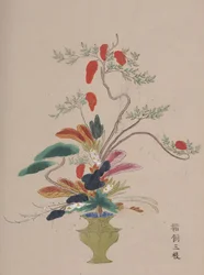 花の水彩画のボリューム