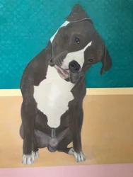 親愛なる犬 - 詳細（絵画）