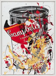 Soup Can 8 Prime, 2019（キャンバスにハウスペイントとインク）