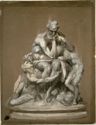 彫刻「ウゴリーノとその子供たち」のための研究